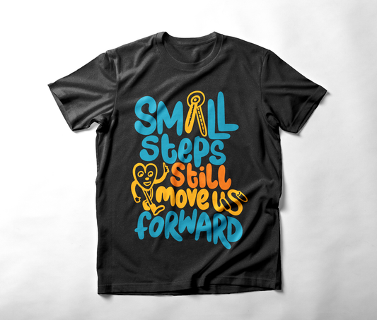 Small Steps | Short sleeve T-shirt (Black)